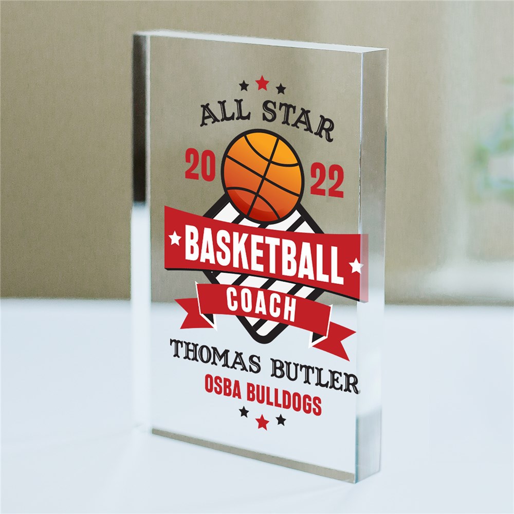 Personalized All Star Acrylic Keepsake | Personalized Coach Gifts