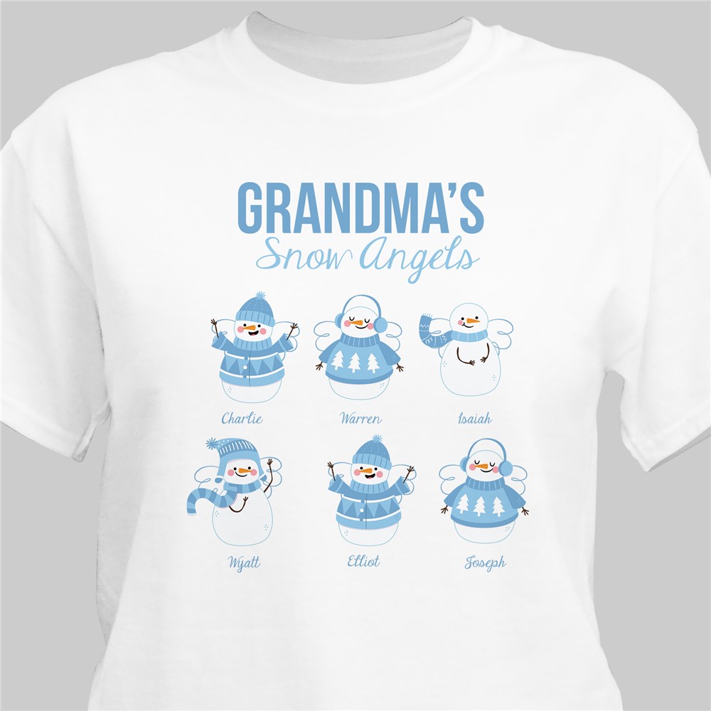 Snow Angels Personalized T-Shirt | Gifts For Grandma