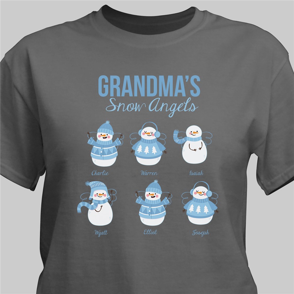 Snow Angels Personalized T-Shirt | Gifts For Grandma