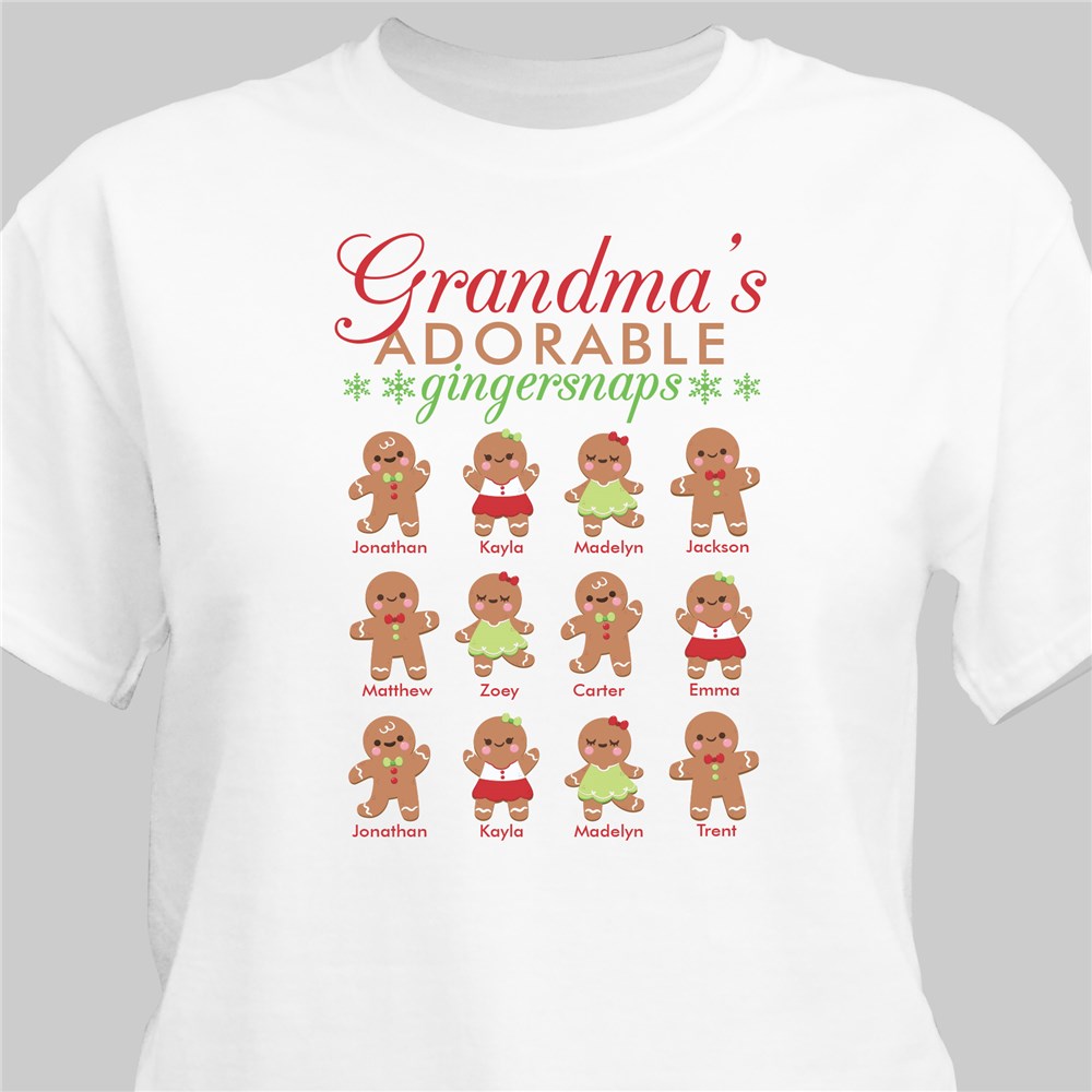 Personalized Adorable Gingersnaps T-Shirt | Women's Christmas T Shirts