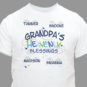 Heavenly Blessings Grandpa T-shirt | Personalized T-shirts