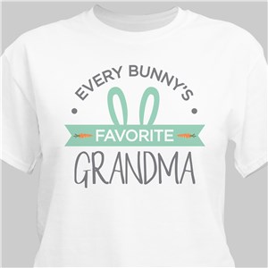 Personalized Every Bunny's Favorite Grandma T-Shirt 314212X
