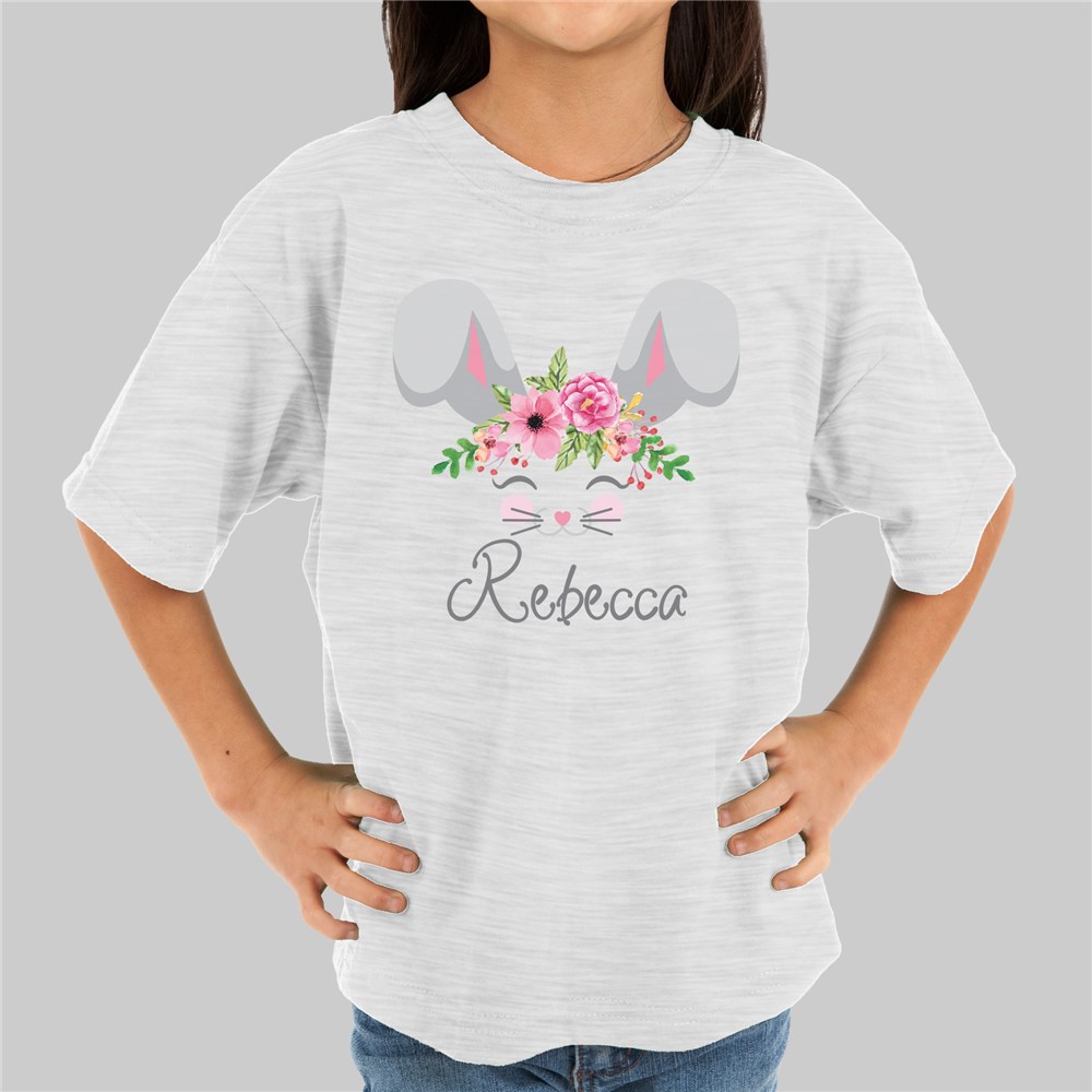 Flower Crowned Bunny Shirt | Personalized Easter Shirt