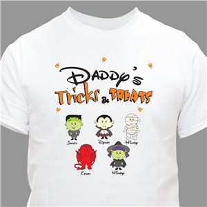 Tricks and Treats Character Personalized T-shirt | Personalized Halloween Shirts