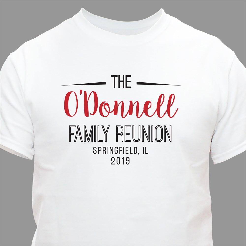Personalized Family Reunion With Script Name TShirt