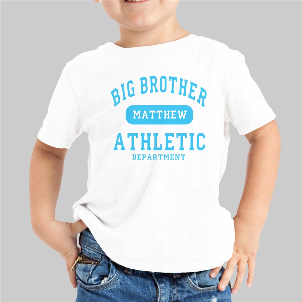 Big Brother Athletic Dept. Personalized Kids T-Shirt | Big Brother Gifts
