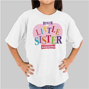 Big Sister Heart Personalized Kids T-Shirt | Big Sister Gifts