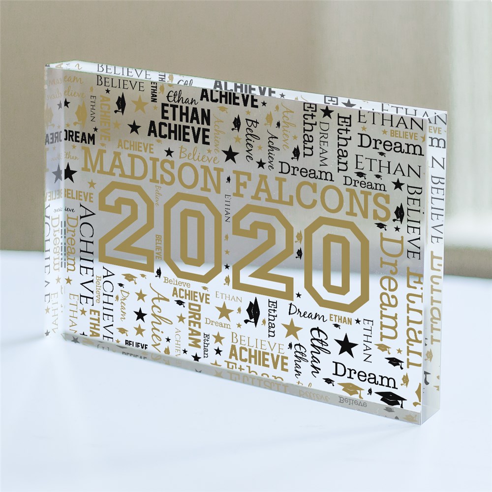 Personalized WordArt Acrylic Graduation Keepsake GiftsForYouNow