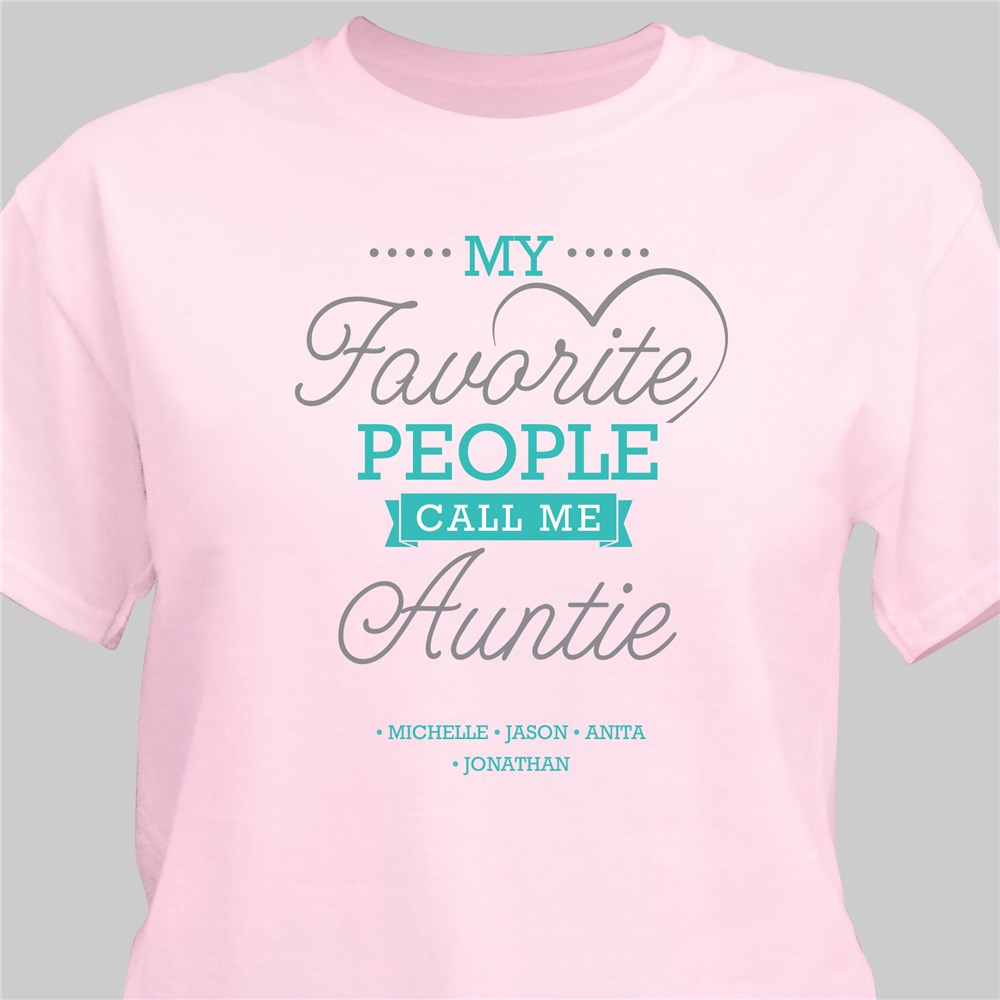 Personalized My Favorite People with Heart T-Shirt