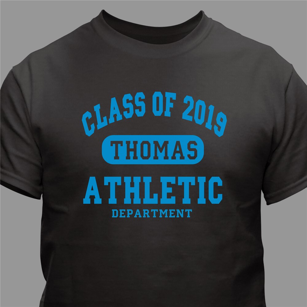 Any Year Class of Athletic Graduation Personalized TShirt GiftsForYouNow