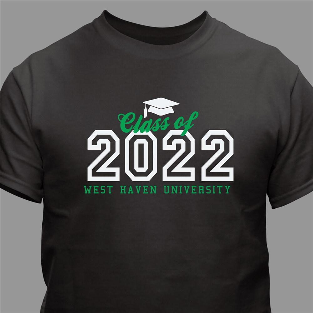 Personalized Class of Grad Cap T-Shirt