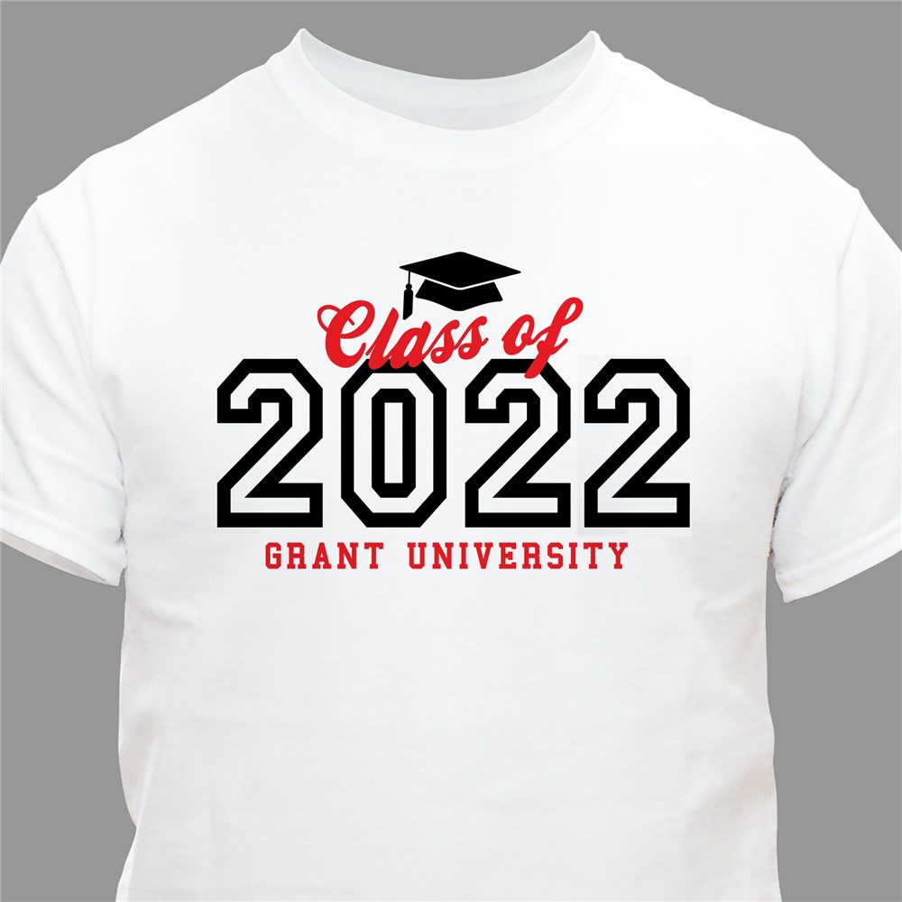 Personalized Class of Grad Cap T-Shirt