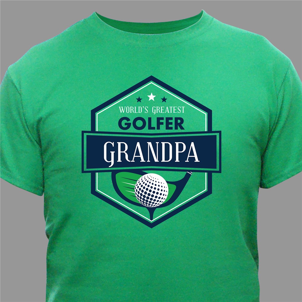 Personalized World's Greatest Golfer Grandpa TShirt