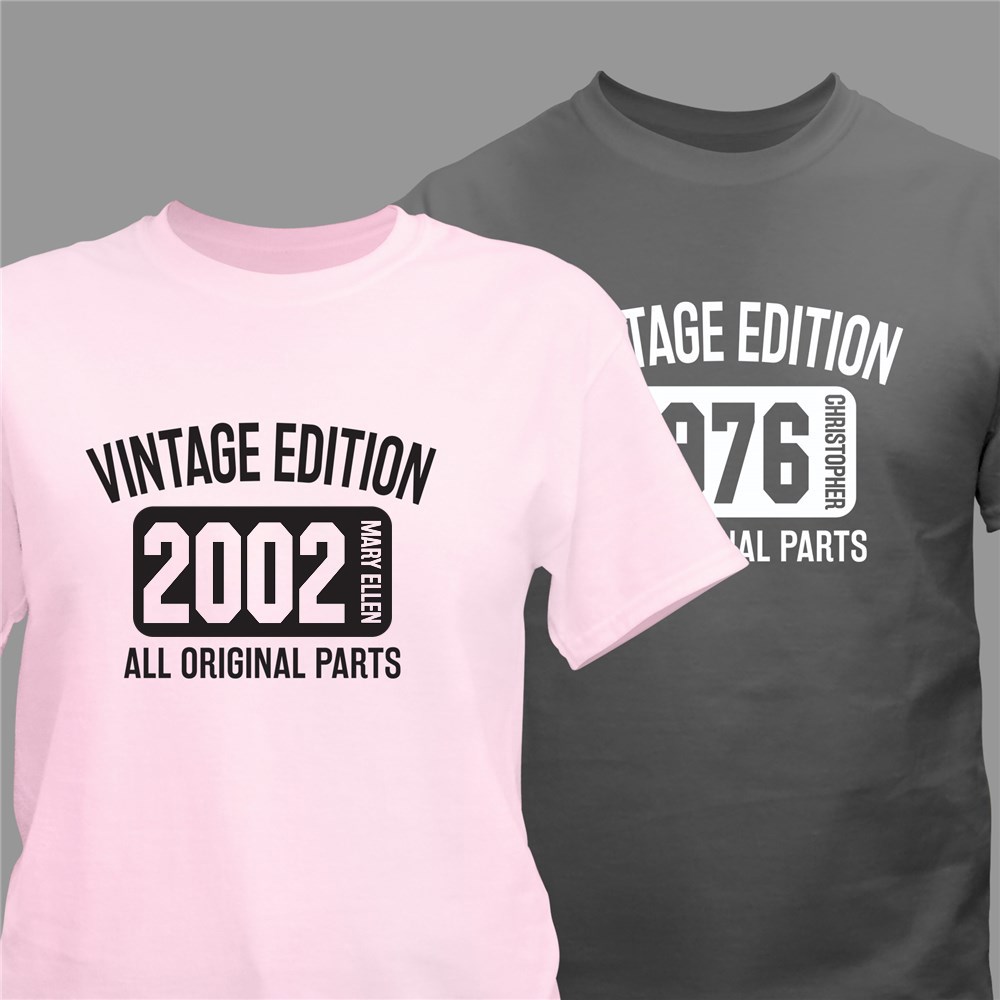 Personalized Vintage Edition Birthday T-Shirt