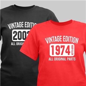 Personalized Vintage Edition Birthday T-Shirt