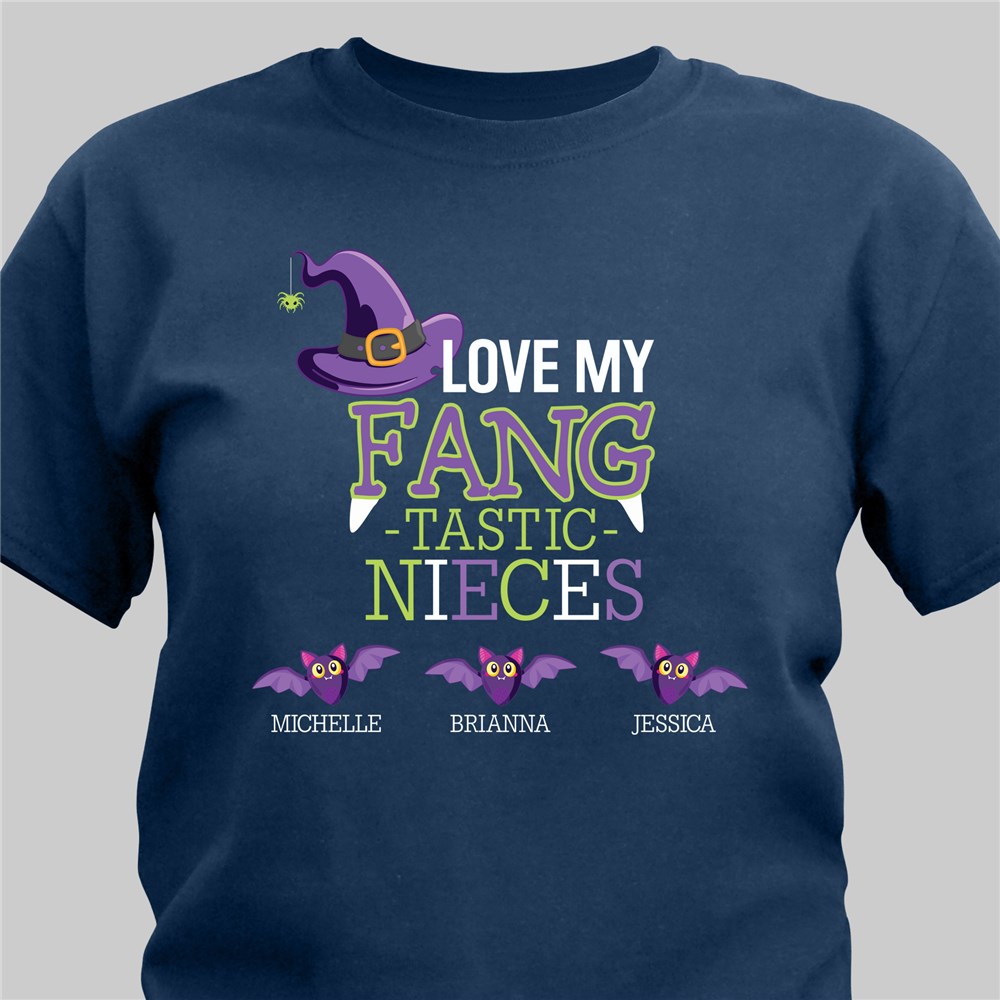 Personalized Fang-Tastic Halloween T-Shirt for Grandma