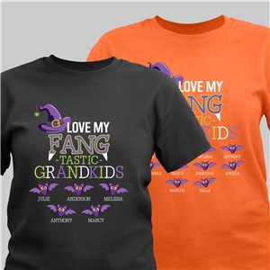 Personalized Fang-Tastic Halloween T-Shirt for Grandma