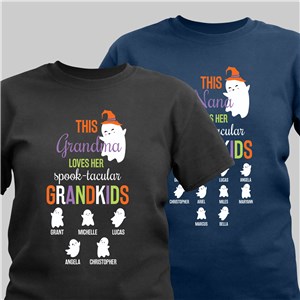 Personalized Spook-Tacular Grandkids Halloween T-Shirt