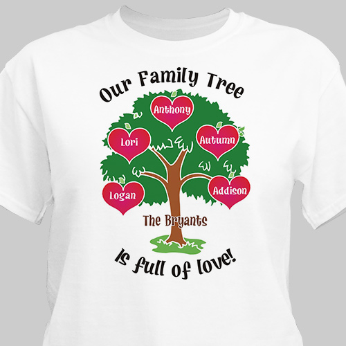 Our Family Tree Personalized T-Shirt | GiftsForYouNow