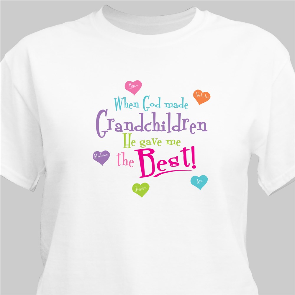 God Gave Me the Best Personalized T-shirt | Personalized Grandma Shirts 