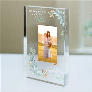 Personalized You Are the World Acrylic Block