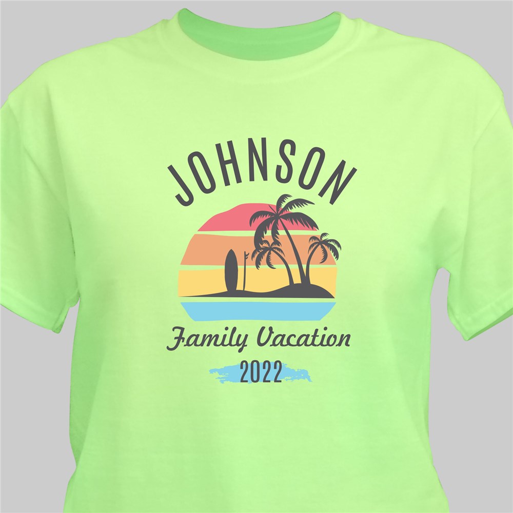 Personalized Family Vacation T-Shirt with Year