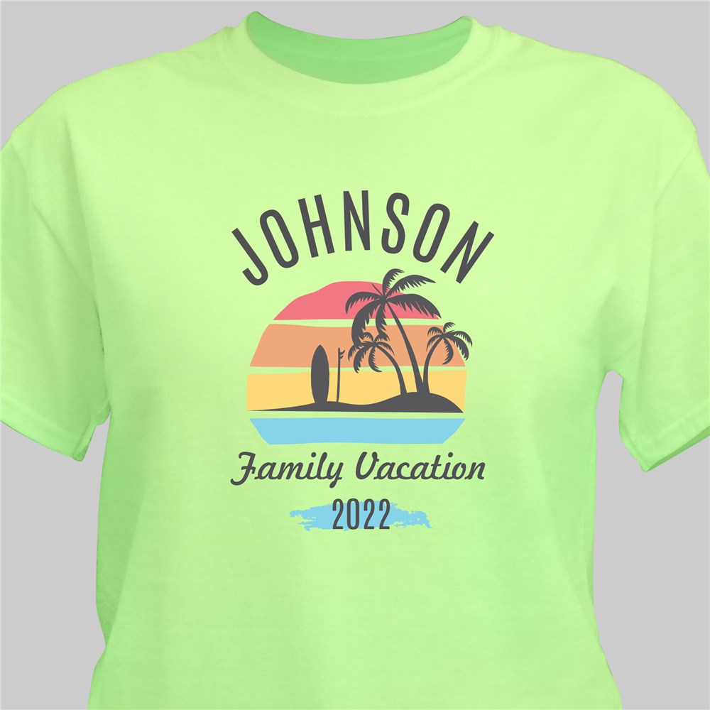Personalized Family Vacation TShirt with Year