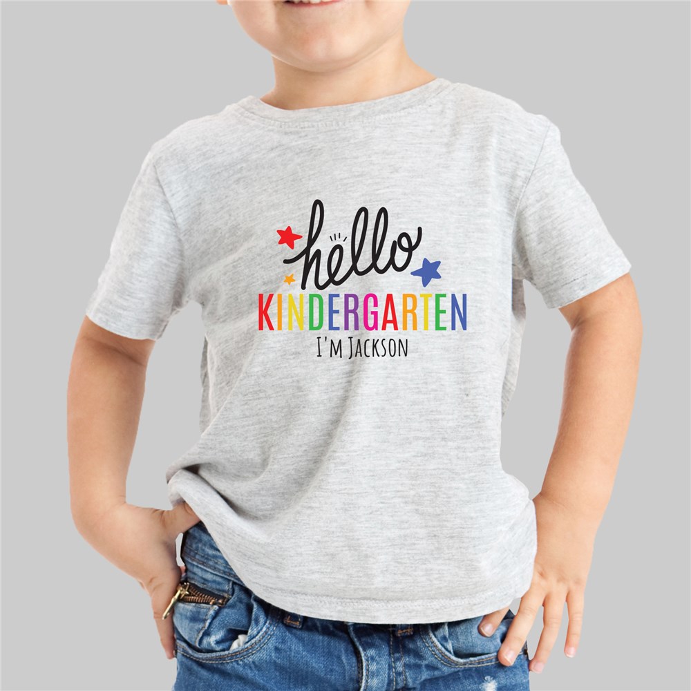 Personalized Hello Kindergarten Youth T-Shirt