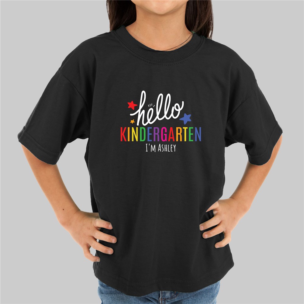 Personalized Hello Kindergarten Youth T-Shirt