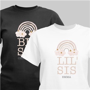 Personalized Big Sis Lil Sis T-Shirt 
