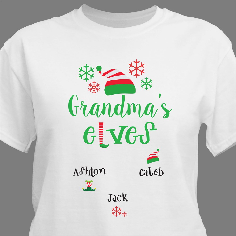 Personalized Grandma's Elves T-Shirt