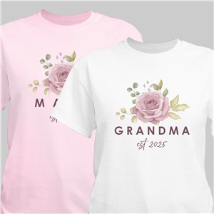 Personalized Pink Rose T-Shirt 