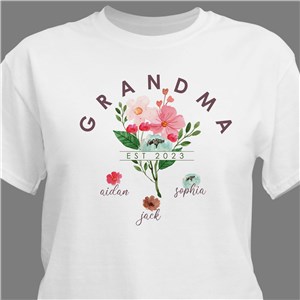 Personalized Bundle of Flowers T-Shirt
