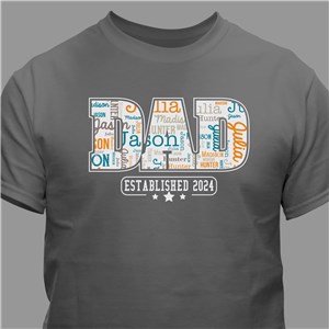 Personalized DAD Word Art T-Shirt