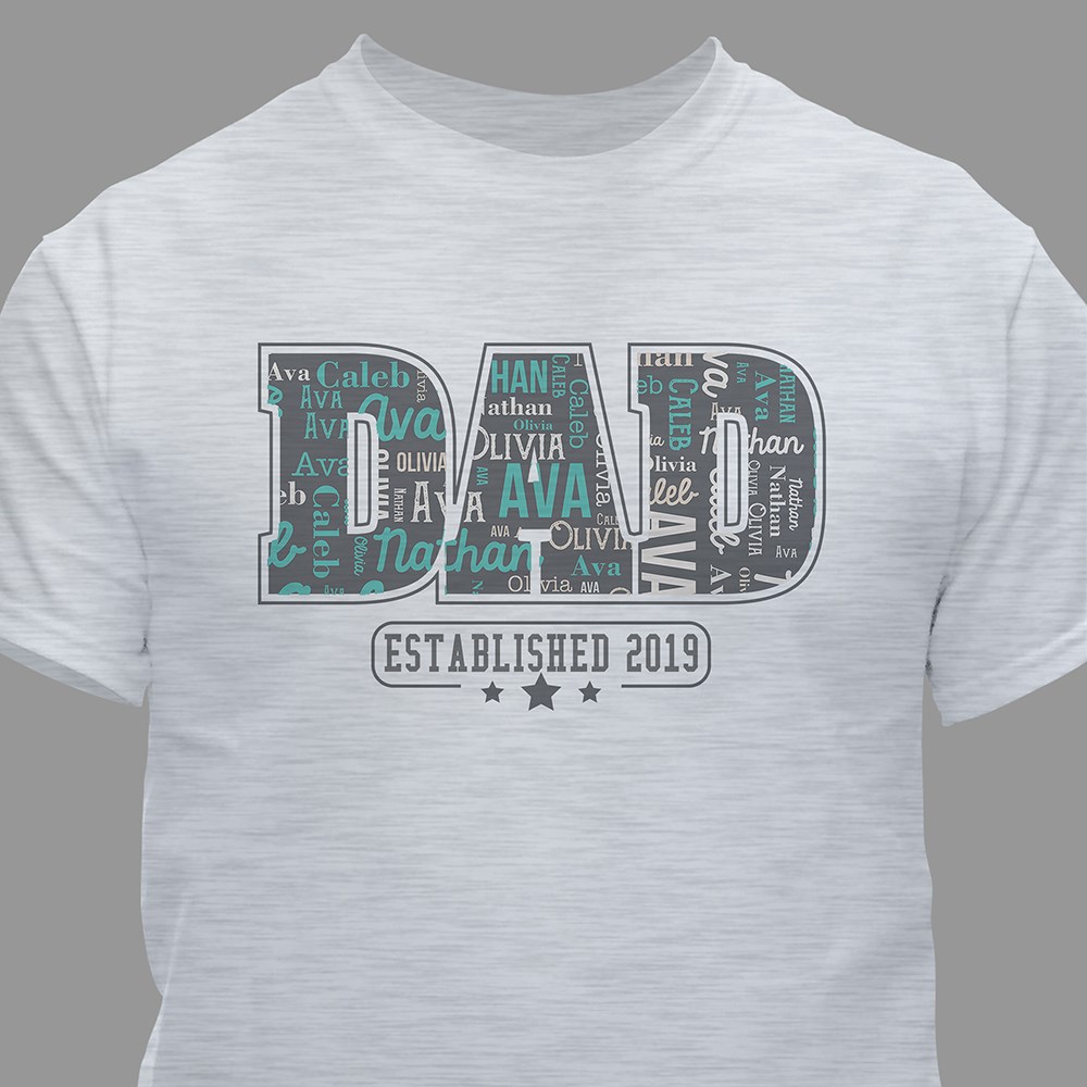 Personalized DAD Word Art T-Shirt