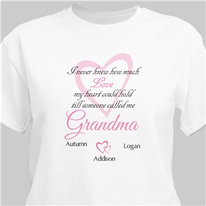How Much Love Personalized T-shirt | Personalized Grandma Shirts