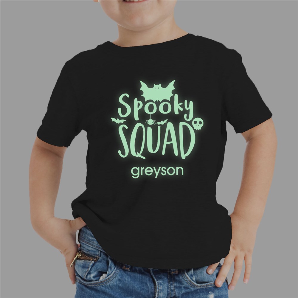 Custom Spooky Squad Glow In The Dark T Shirt