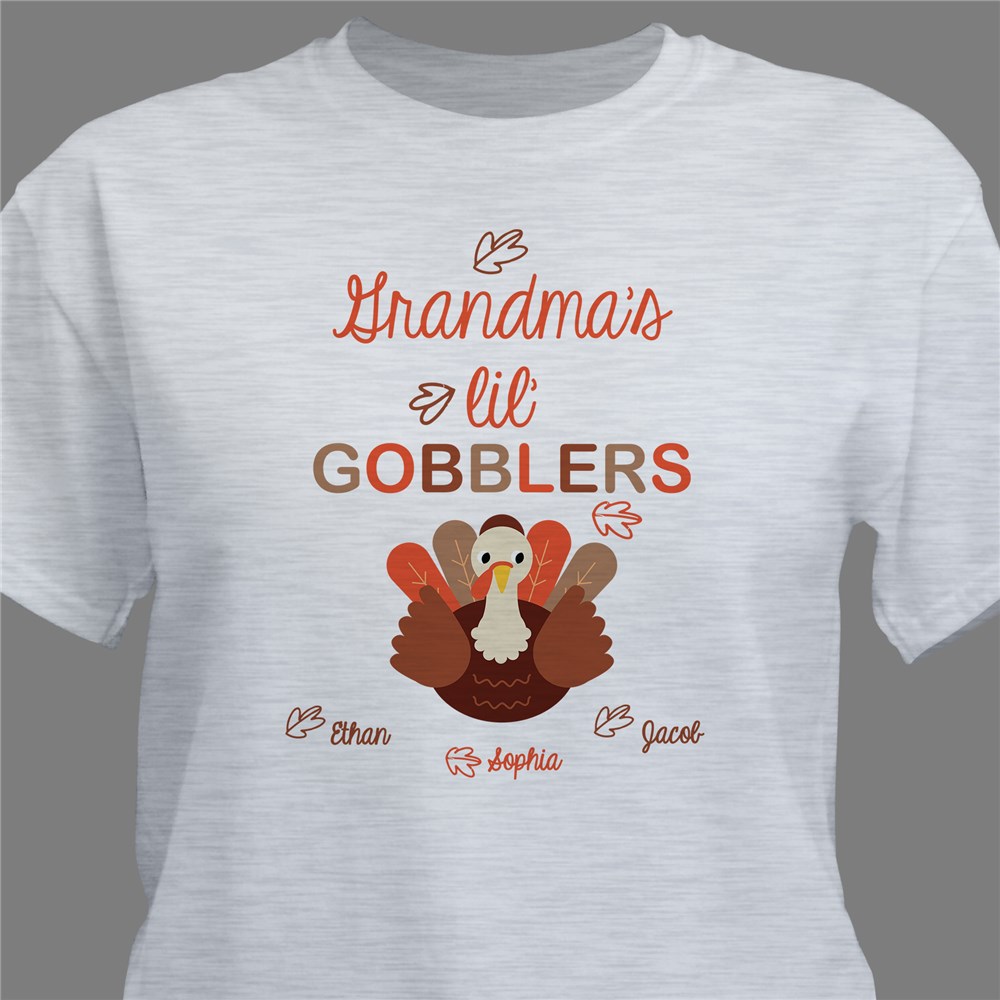 Grandma's Lil Gobblers Personalized Thanksgiving Shirt
