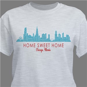 Personalized Chicago Skyline Word Art T-Shirt 321911X