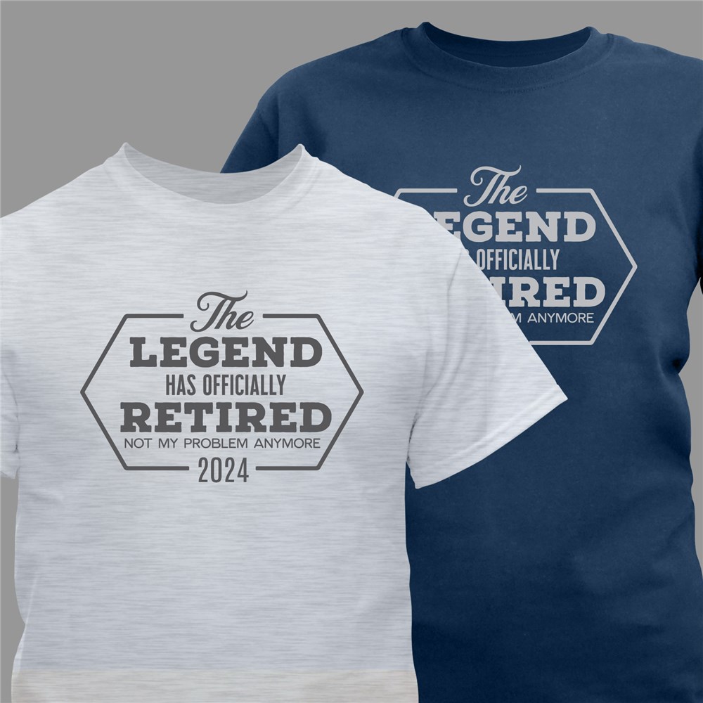 Personalized The Legend Has Retired T-Shirt 321923X