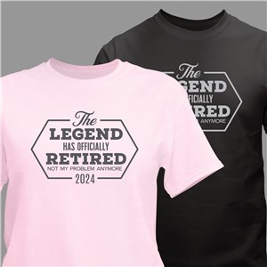 Personalized The Legend Has Retired T-Shirt 321923X