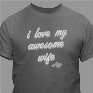 Personalized I Love My Awesome Wife Retro Shirt