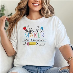 Personalized Colorful Teacher T-Shirt 322047X