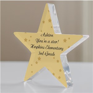 Personalized Custom Message Gold Star  3222297