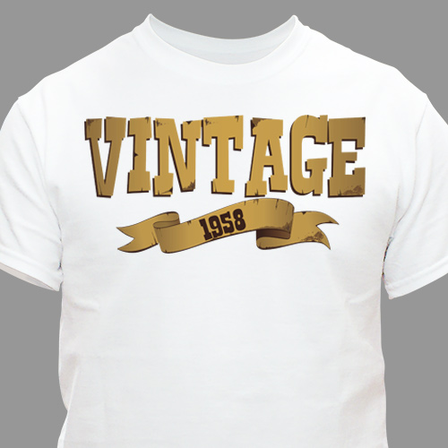 Vintage Personalized Birthday T-Shirt | GiftsForYouNow