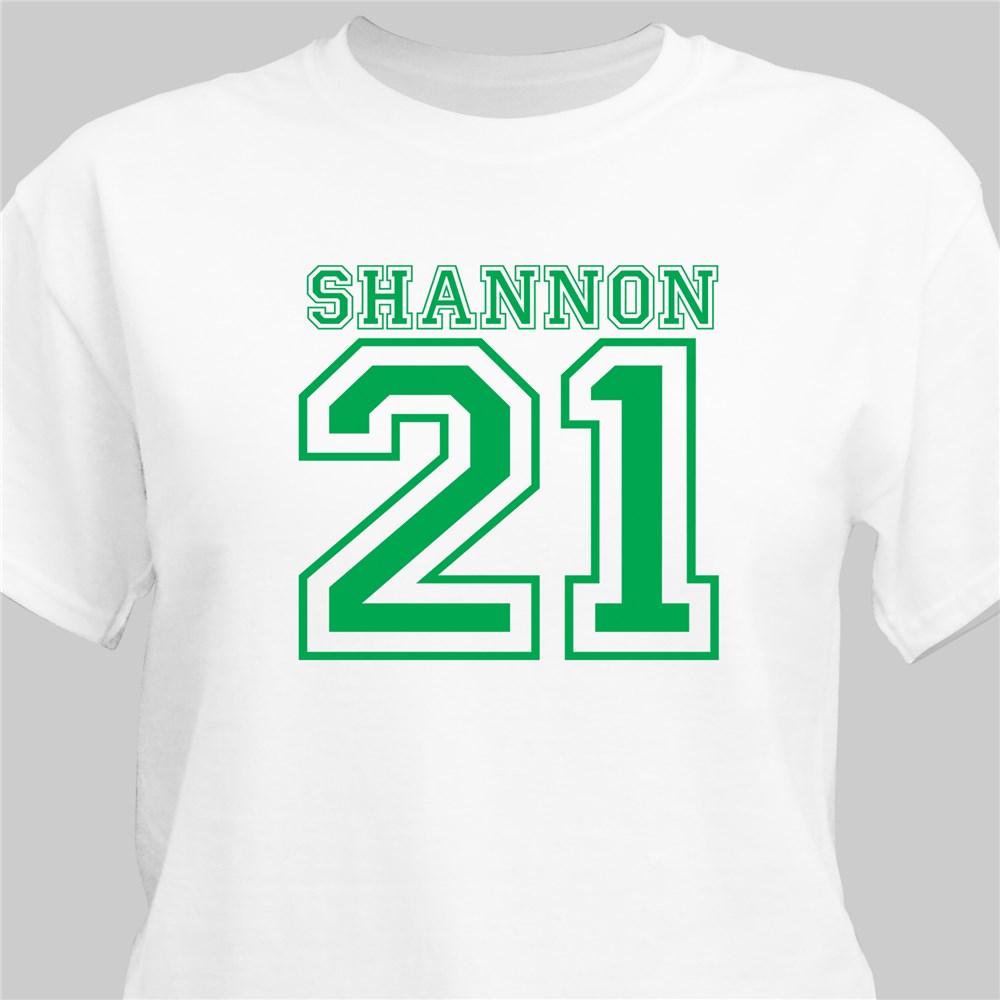 Sports Personalized 21st Birthday T-Shirt | Personalized T-shirts