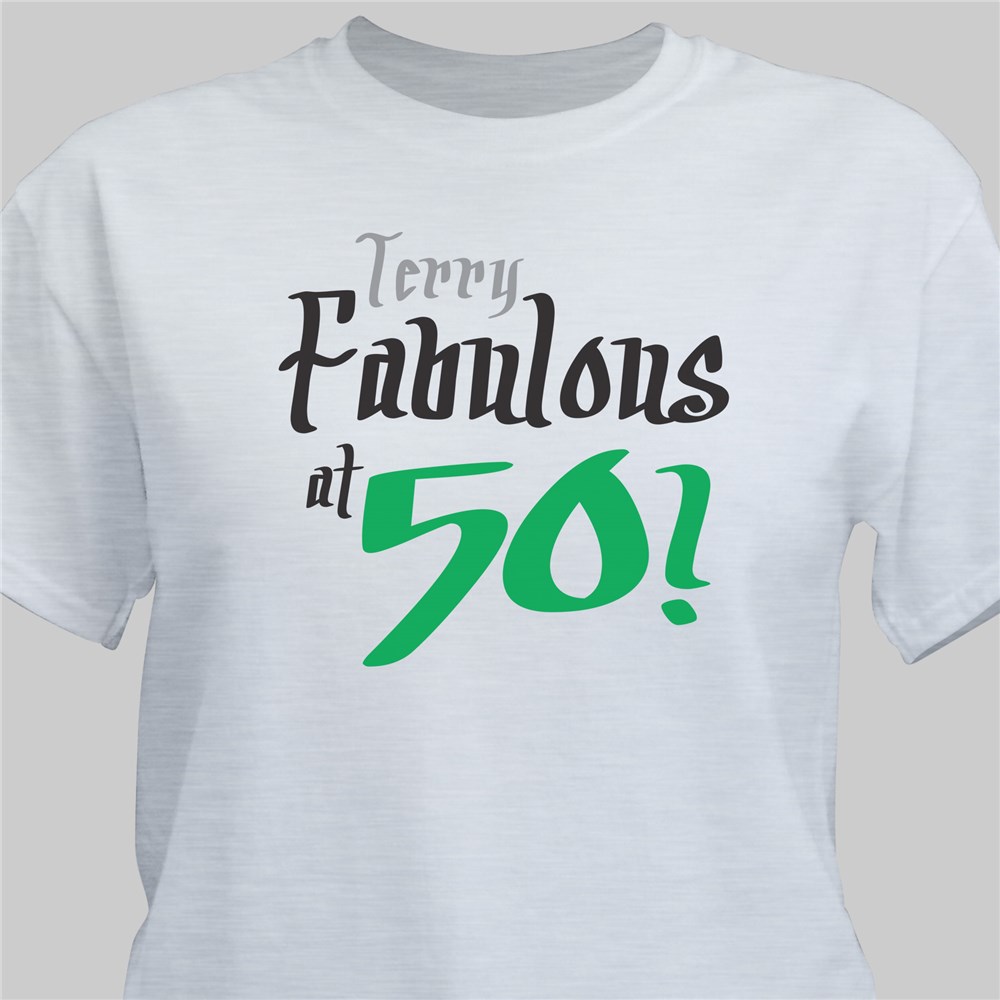 Fabulous Personalized 50th Birthday T-Shirt | Personalized T-shirts