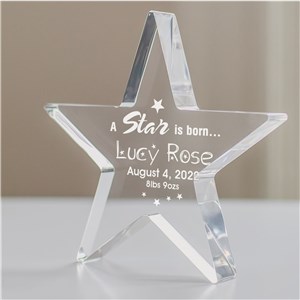 Personalized A Star Is Born Star New Baby Keepsake