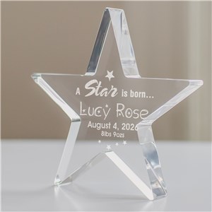 Personalized A Star Is Born Star New Baby Keepsake