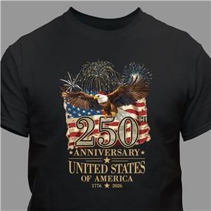250th Anniversary Patriotic Black TShirt 324559X
